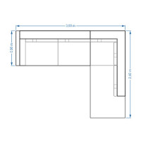 ANASTASIA καναπές οικιακού χώρου 300x240x96 ταπετσαρία ΕΠΙΛΟΓΗΣ